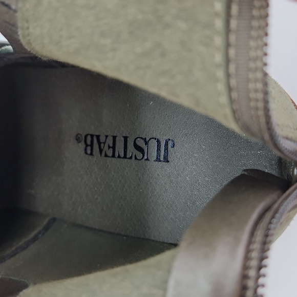 Just Fab Tommi Green Faux Suede Cutout Bootie - Zippered Heel Trendy & Versatile - Picture 11 of 12